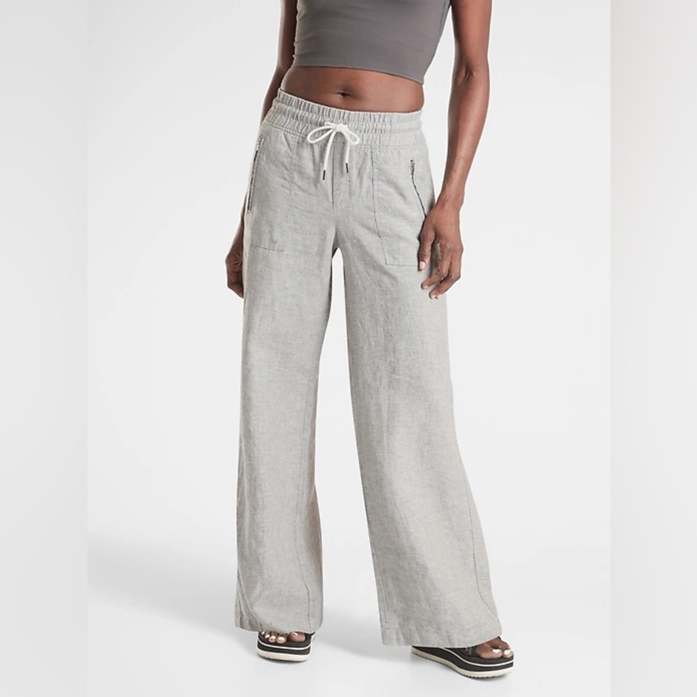 Athleta Gray Wide Leg Pants